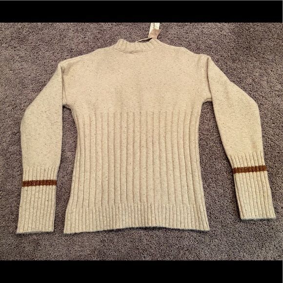 Mystree Cream Sweater with Vertical Stripes, Women’s Medium - Picture 7 of 12